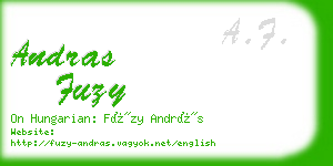 andras fuzy business card